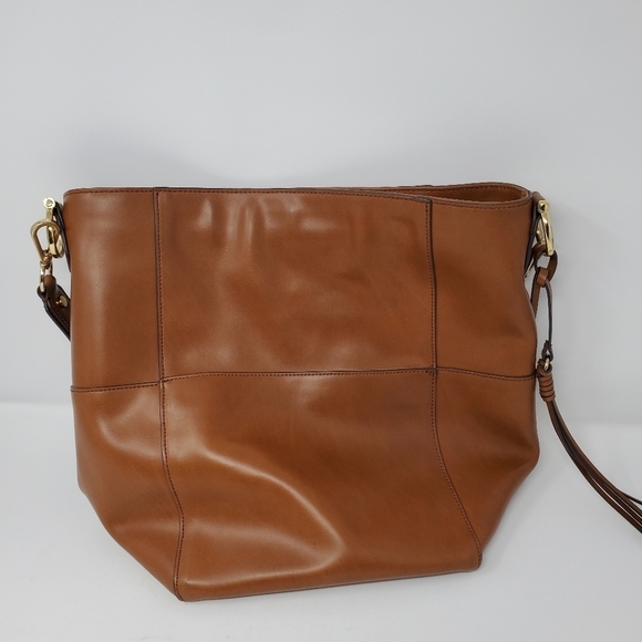 G.I.L.I Genuine Leather Satchal in Tan - Picture 2 of 16
